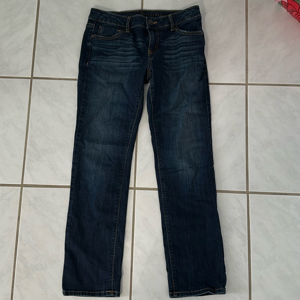 SimplyVera Vera Wang Women's Roll Cuff Capri Size 2 Dark Wash Denim Jeans